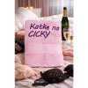darcekzlasky Vyšívaná osuška Katke na cicky s vašim menom Farba osušky: Lososová, Farba výšivky: Cyklámen