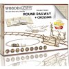 WOODEN CITY 3D puzzle Kruhové koľaje s prejazdom 159 dielov