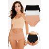 09653 Dewberry Womens High Waist Laser Cut 3 Piece Panties-MULTICOLOR čierna | biela | krémová 3XL dewberry 2465430703330