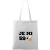 Je mi 60 pivo - Taška bavlnená - 42 x 38 cm ( Biela )