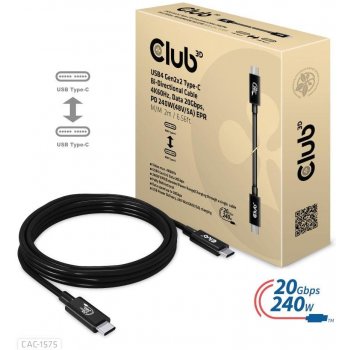 Club3D CAC-1522 USB USB 3.1 TYPE C na USB 3.1 TYPE C, 0,8m