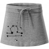 Súhvezdie - Libra - Váhy - Športová sukne - two in one - XS ( Tmavosivý melír )