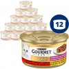 Gourmet Gold Cat hovädzie & kura kúsky šťava 12 x 85 g