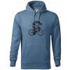 Gravel Bike - kostra - Mikina pánska Cape s kapucňou - 2XL ( Denim )