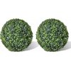 Umělý zimostráz buxusové koule 35 cm 2 ks Zelená 40872