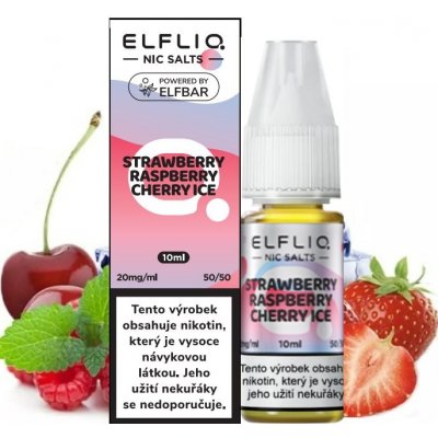 Liquid ELFLIQ Nic SALT Strawberry Raspberry Cherry Ice 10ml Síla nikotinu: 20mg