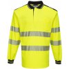 PORTWEST HI-VIS PW3 T184 / Reflexná polokošeľa, dl. rukáv - HV žltá/čierna 4XL