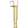 STEINBERG 100 vaňová batéria voľne stojaca na podlahe, s dvoma páčkovými rukoväťami, kartáčované zlato, 1001162BG