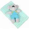 Babymatex Deka DAVID 75x100 cm - Mint s hračkou Koala