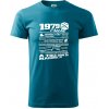 1979 v kocke - Klasické pánske tričko vyššej gramáže - 2XL ( Tmavý tyrkys )