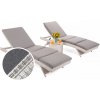 Zostava ležadiel Bora Bora Light Grey/Grey Melange + stolík