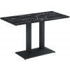 Kondela Jedálenský bistro stôl, čierny mramor/čierna, 120x60 cm, RINALDO TYP 2