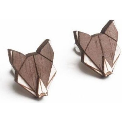 BeWooden dámske drevené náušnice Wolf Earrings EW3