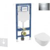 Geberit Duofix - Set predstenovej inštalácie, klozetu a dosky Villeroy Boch, tlačidla Sigma30, DirectFlush, SoftClose, CeramicPlus, lesklý chróm/chróm mat SANI11CK1107