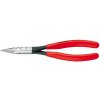 Kliešte Knipex Montážne kliešte potiahnuté plastom fosfátované atramentom na čierno leštené polguľaté čeľuste (2821200)