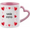 HRNČEK S FOTKOU FAREBNÝ uško srdce RÁMIK SRDCE 5 350 ML FOTOpošta Farba: RUŽOVÝ