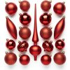 Vianočné ozdoby súprava 19 ks červená