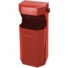 Kovový odpadkový kôš s popolníkom, 50 l, červený