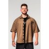 Nebbia Washed-off Oversized Shirt 90s Throwback Light Brown