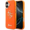 Guess IML 4G Script Metal Logo Zadní Kryt pro iPhone 17 Orange
