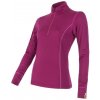 Sensor merino ACTIVE dl.rukáv stojačik zips lilla