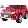 Joko elektrické autíčko Lexus LX570 lakované pohon 4x4 penové kolesá kožené sedadlo FM rádio červená