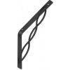 DOMAX Konzola so zapletanou vzperou WPRP150 150x150mm čierna