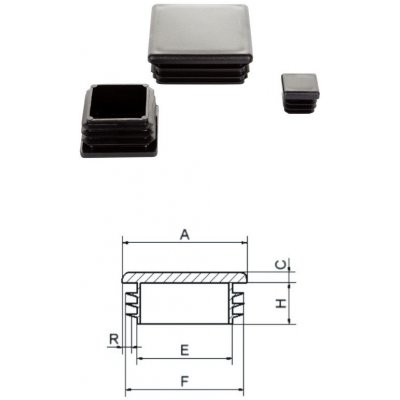 krytka plastová 30x30mm