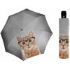Doppler Art Crazy Cat plne automatický skladací dáždnik s mačkou Farba: Viacfarebná