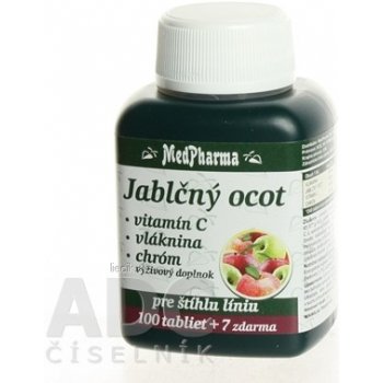 MedPharma jablčný ocot vláknina Vitamín C chróm 107 tabliet