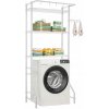 VEVOR Nad Pralkę Wc Regał 86x30x196,5CM Pojedynczy Rząd 3 Poziomy Biały