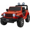 Jeep Wrangler Rubicon detské elektrické auto 12 V s diaľkovým ovládaním, MP3 rádiom a EVA kolesami – oranžové
