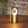 Sigor LED stolová lampa Lunari, zlatá 16 cm kov CCT IP44 - 4523201
