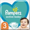 PAMPERS Active Baby Plienky jednorazové 3 (6-10 kg) 152 ks - MEGA PACK