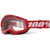 Brýle 100% Strata 2 Red/Clear Lens