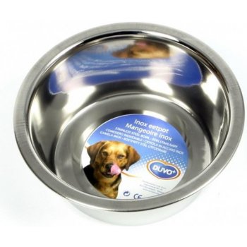 DUVO+ Inox nerezová priemer 24 cm 2800 ml: klasícká miska pre psy a mačky bez protišmyku