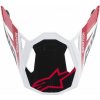 ALPINESTARS šilt pre prilby SUPERTECH S-M8 TRIPLE, ALPINESTARS (červená/černá/bílá lesklá)