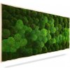 Machový obraz DUO Natural Green, 160x60cm, drevený čierny rám