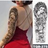 REBELULU Vodeodolné dočasné tetovačky pre ženy Dočasné tetovanie Indian Roses Ship Sea Compass Indian headdress Lighthouse Seagull Woman Body Art Arm Fake Tattoo Men Women