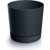 PROSPERPLAST Kvetináč TUBO P ECO WOOD antracit 17,8cm
