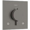 Hansgrohe Ecostat Comfort E - Termostatická batéria pod omietku, na 2 spotrebiče, kefovaný čierny chróm 33716340