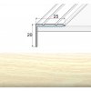 Jutex Ukončovacia lepená lišta A36 sosna biela