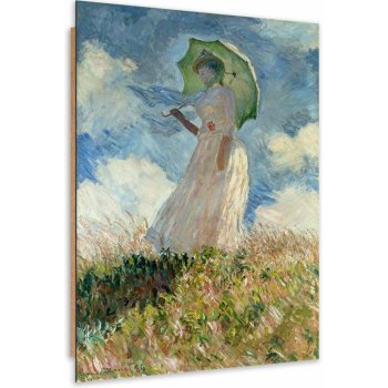 Gario Obraz Žena s dáždnikom otočená doľava - Claude Monet, reprodukcia  Rozmery: 70 x 100 cm, Prevedenie: Panelový obraz od 53,91 € - Heureka.sk