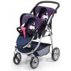 Bayer Design Kočík Twin Jogger, ružová/modrá