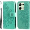 Peňaženkové kožené puzdro 7-petals na Xiaomi Redmi Note 13 4G - Zelená