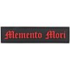 Gumená nášivka 101 Inc text Memento Mori - čierna-červená
