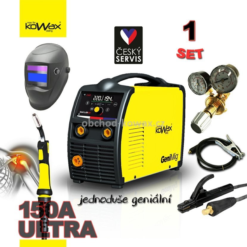 Kowax GeniMig220LCD MIG/MAG/MMA Horák Kowax Ultra 150A 4m káble 3m ventil CO2 kukla Panter