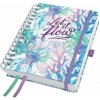 Diár, špirálový, A5, týždenný, 2025, tvrdá obálka, SIGEL Jolie, Let it flow