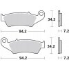 MOTO-MASTER BRZDOVÉ DOŠTIČKY KH185 / KH389 NITRO RACING SINTER METAL SOFT: