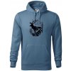 Jeleň v lese krivky - Mikina pánska Cape s kapucňou - XL ( Denim )